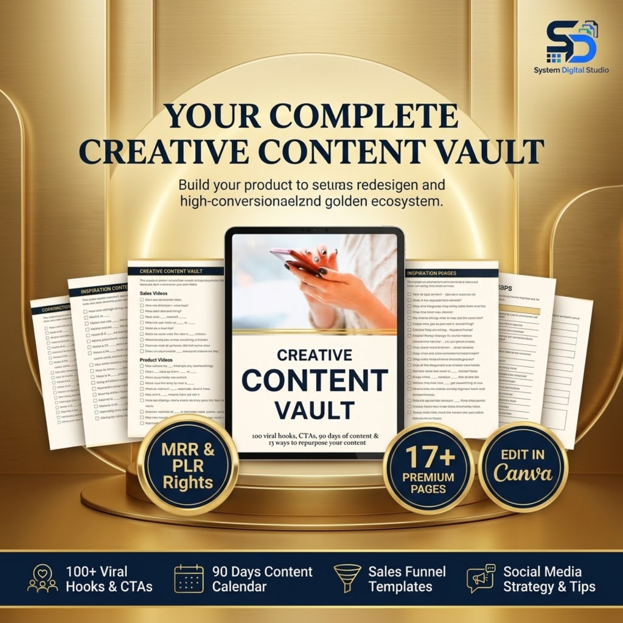 Social Media Content Ideas Guide | Editable PLR MRR Ebook