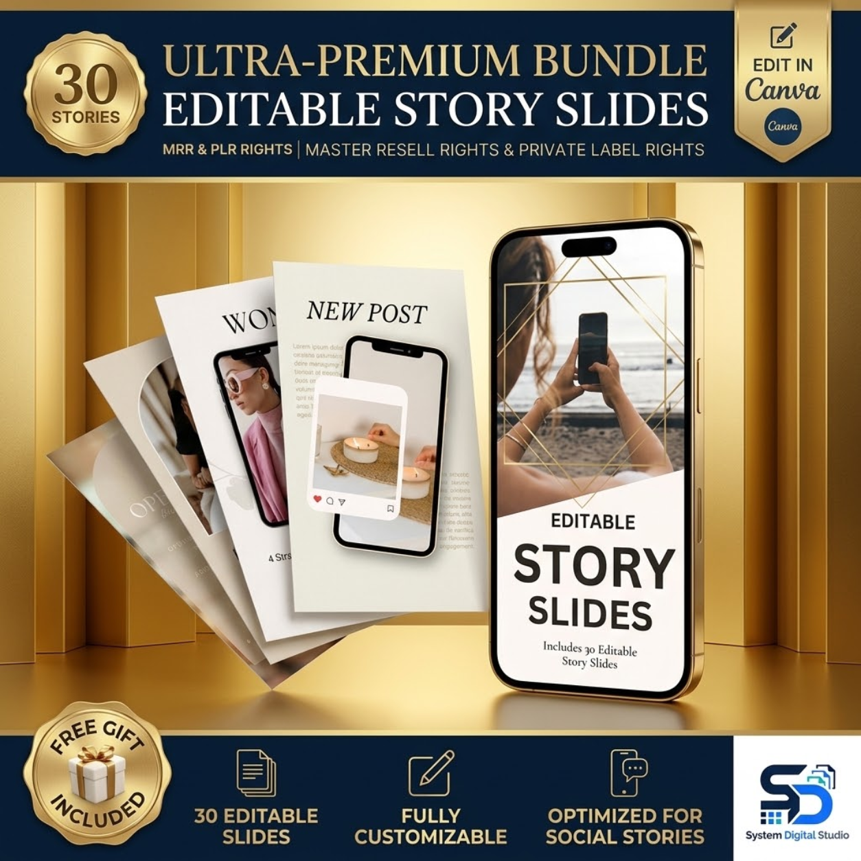 Editable Story Templates | Canva PLR MRR