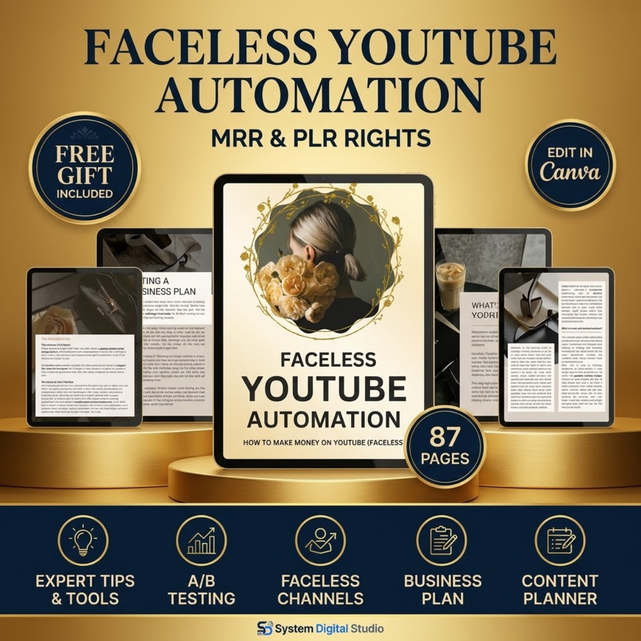 Faceless YouTube Automation Guide | Editable PLR MRR Ebook