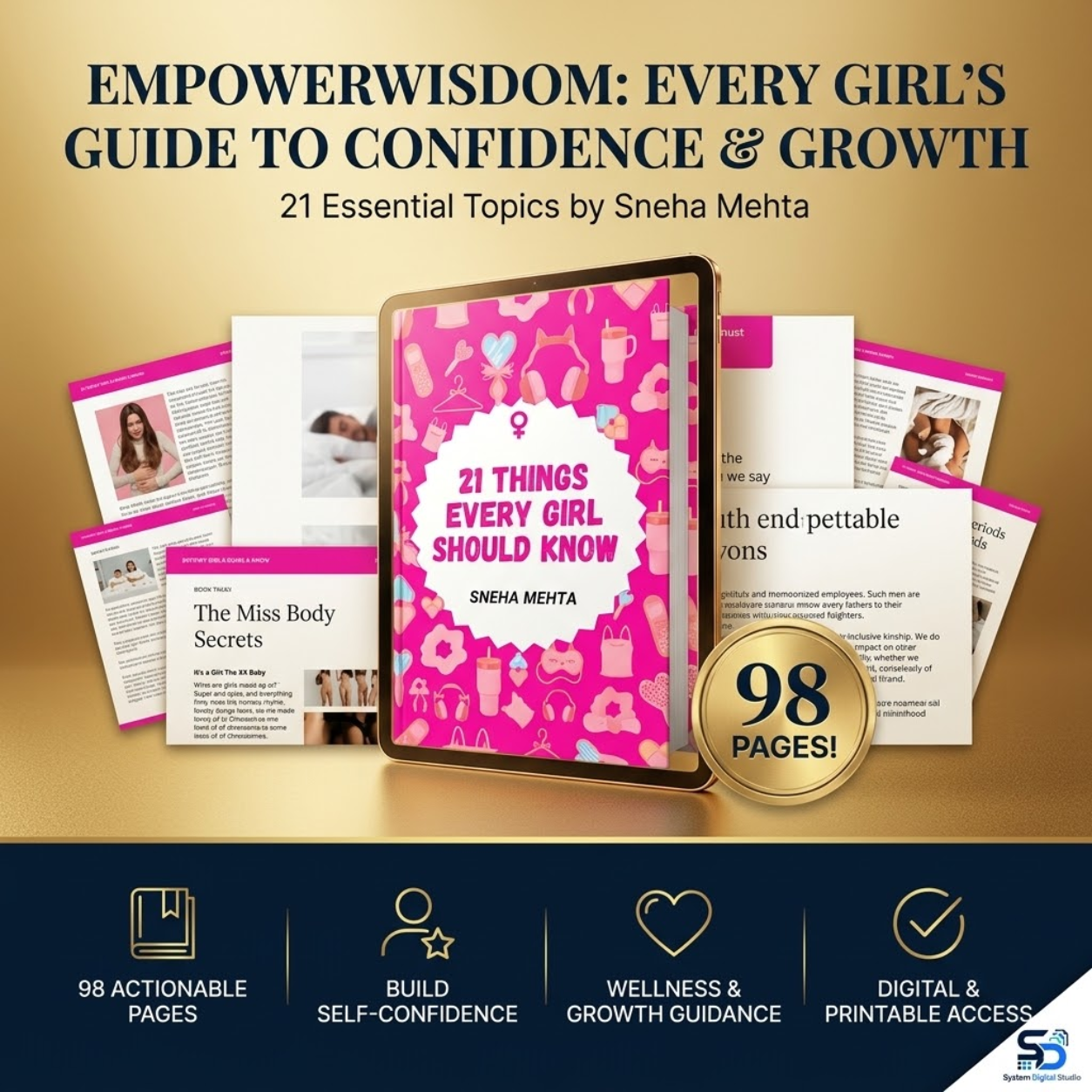 Girl Ebook, Rich girl ebook, Girl gift, Plr ebook, Ebook Canva