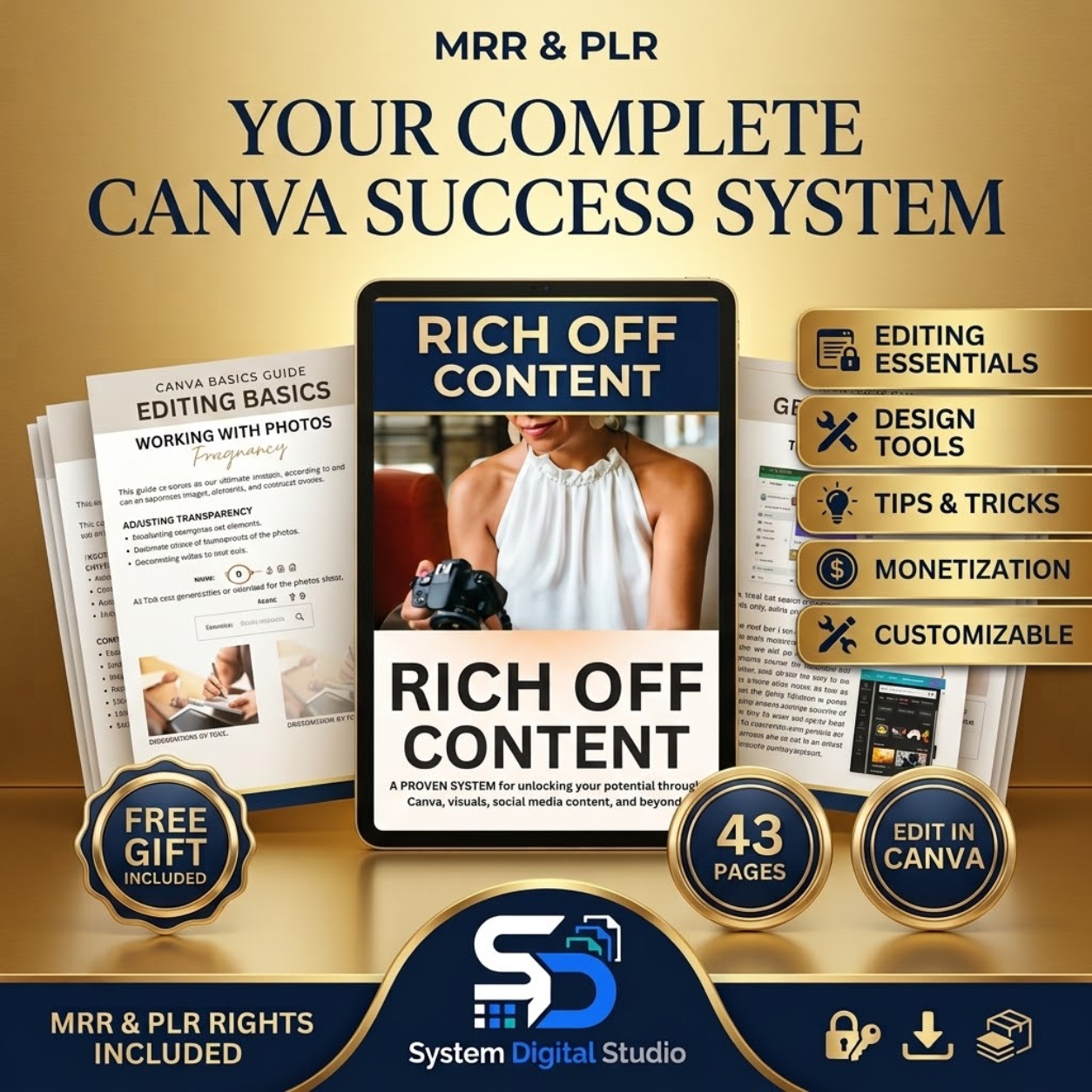 Canva Content Creation Guide | Editable PLR MRR Ebook