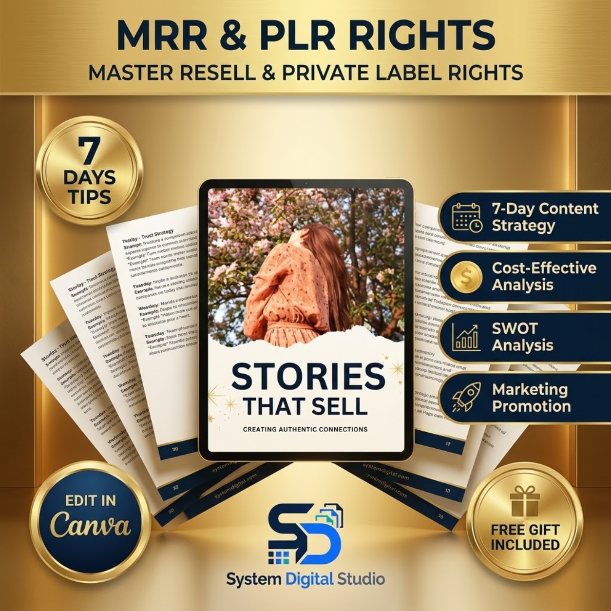 Instagram Stories Marketing Guide | Editable PLR MRR Ebook